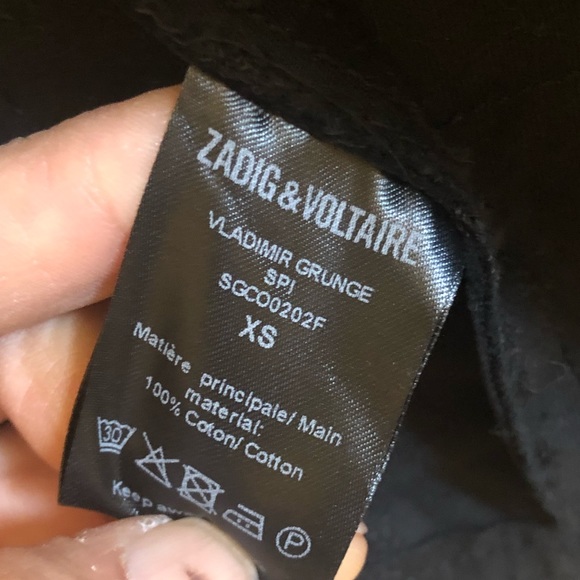 Zadig & Voltaire Vladimir Grunge Blazer Black 1758 Black perfect shape Sz XS - Picture 12 of 16